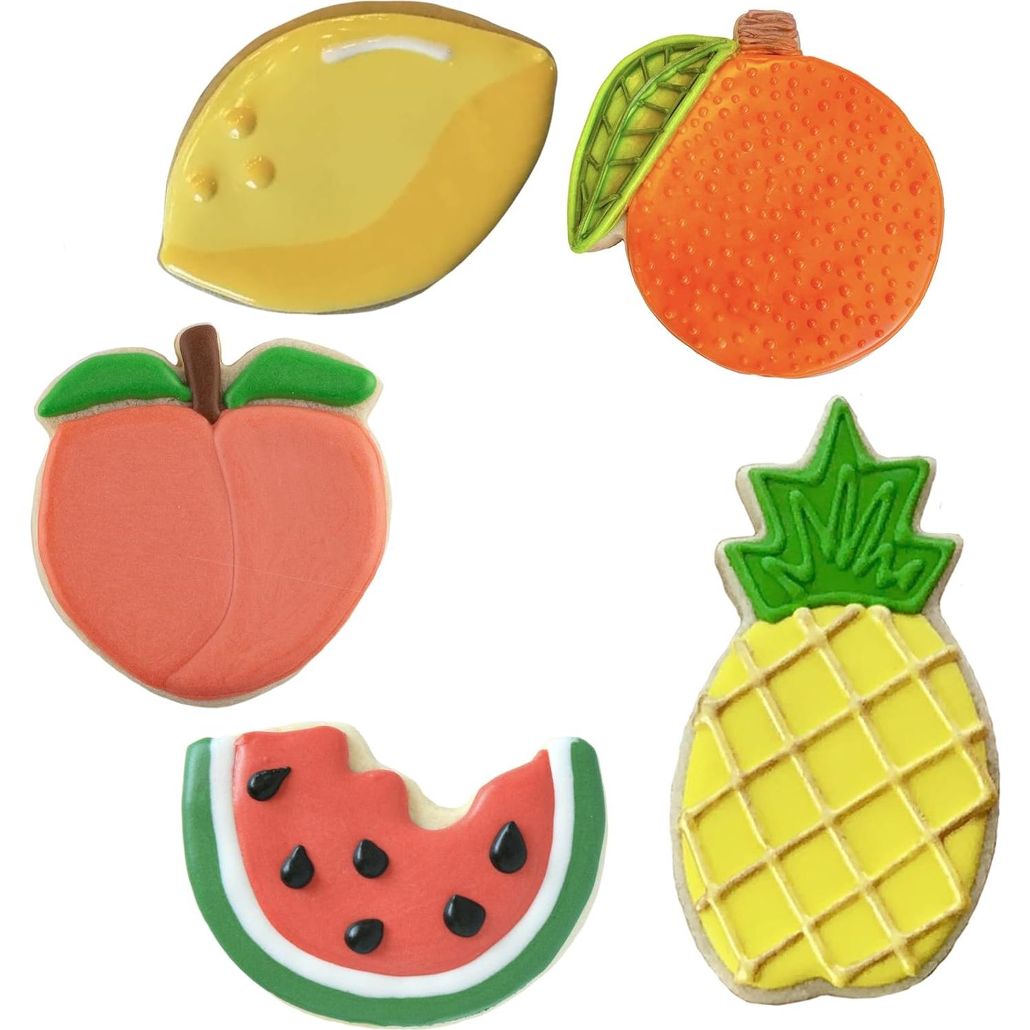 Juego de Cortadores de Galletas de Frutas Ann Clark - 5 Piezas