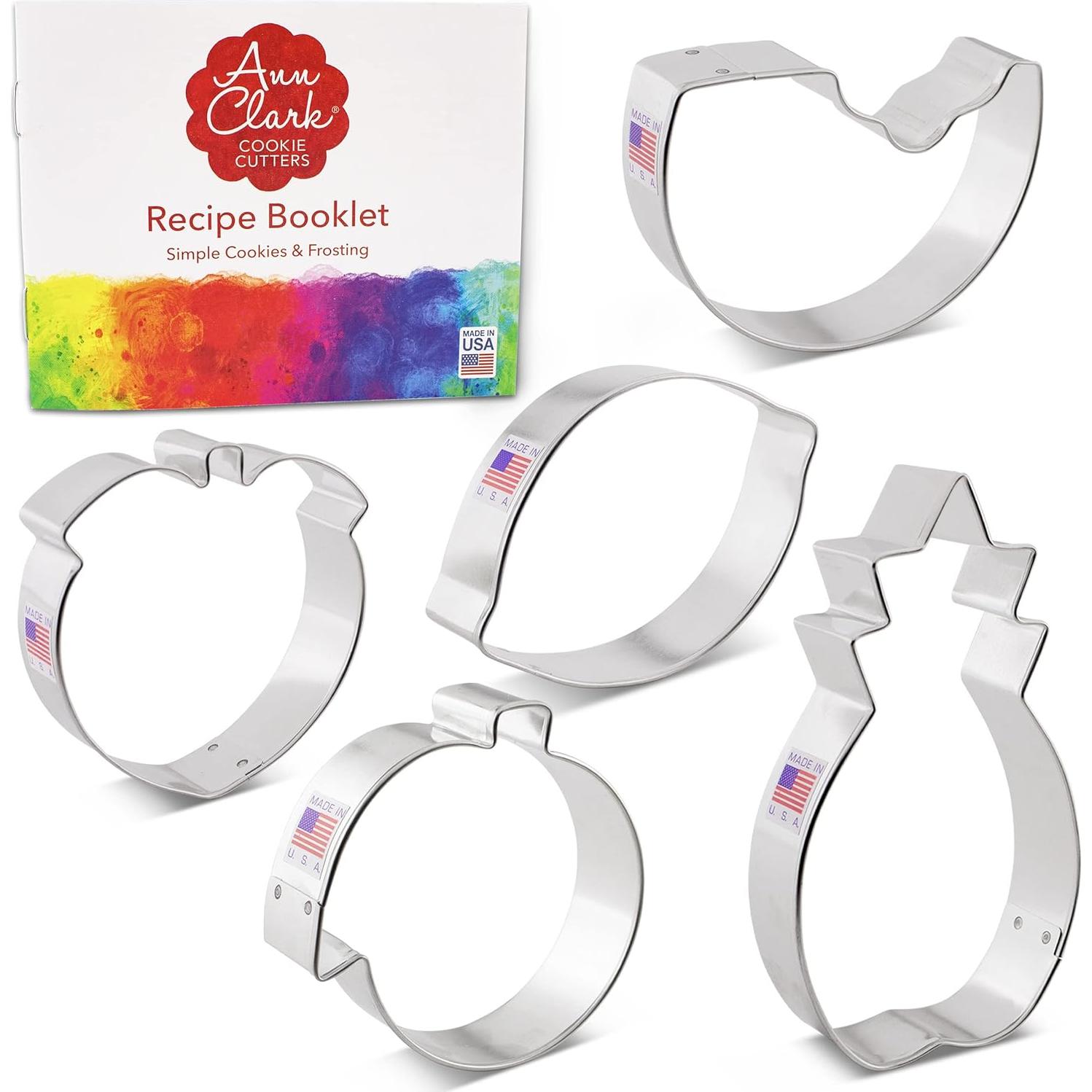 Juego de Cortadores de Galletas de Frutas Ann Clark - 5 Piezas