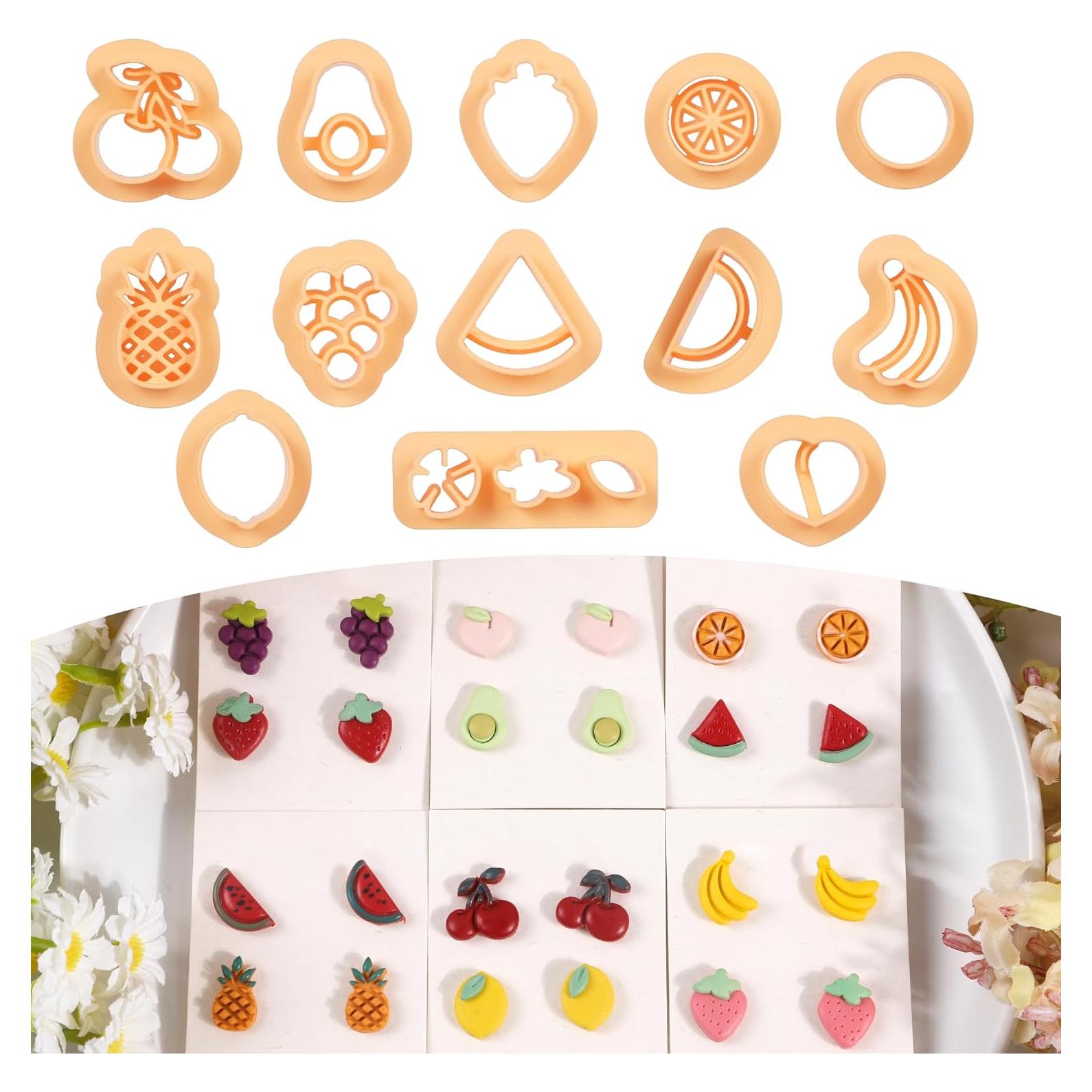 Cortadores de Arcilla de Frutas Puocaon - 13 Piezas 3D