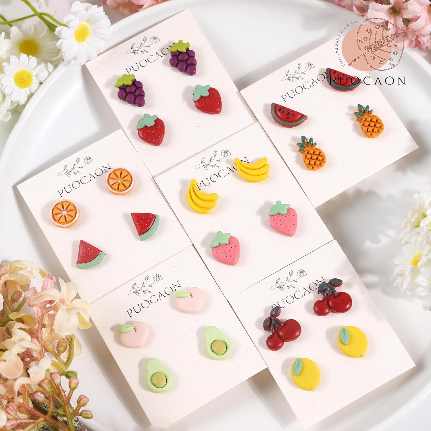 Cortadores de Arcilla de Frutas Puocaon - 13 Piezas 3D