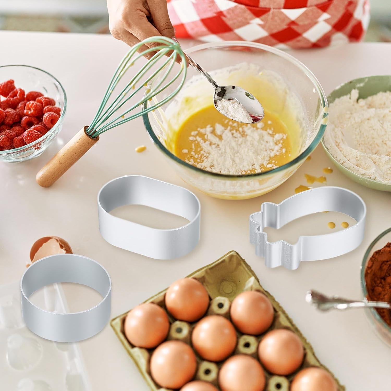 Juego de Cortadores de Galletas uxcell 26 Piezas Aluminio Ovalado y Piña