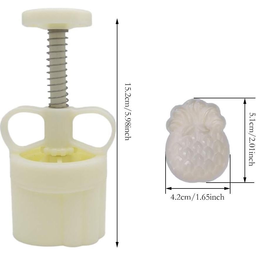 Juego de Molde de Pastel de Luna Ylskmu con 2 Sellos de Piña 50g
