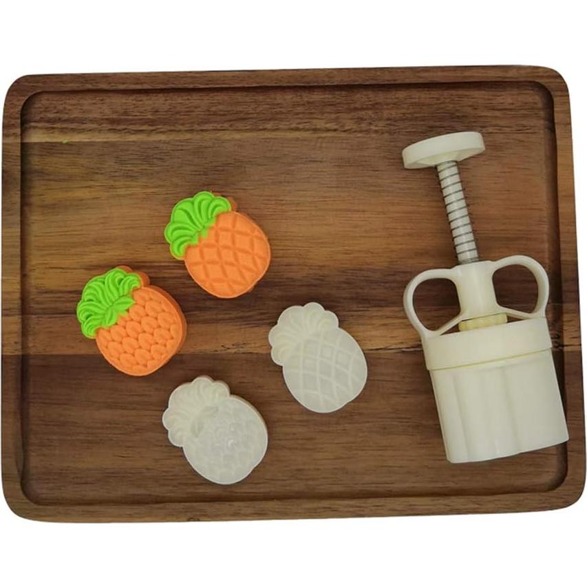 Juego de Molde de Pastel de Luna Ylskmu con 2 Sellos de Piña 50g