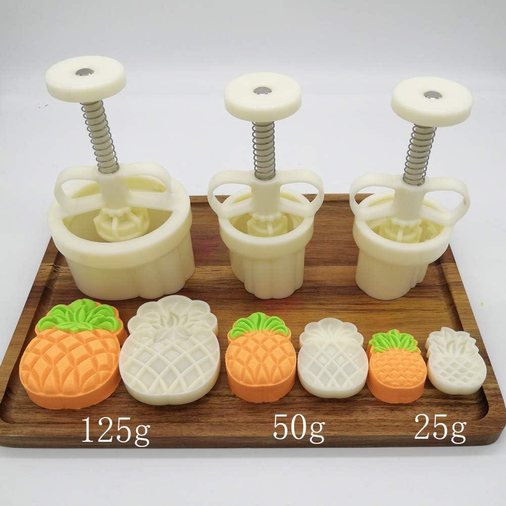 Juego de Molde de Pastel de Luna Ylskmu con 2 Sellos de Piña 50g