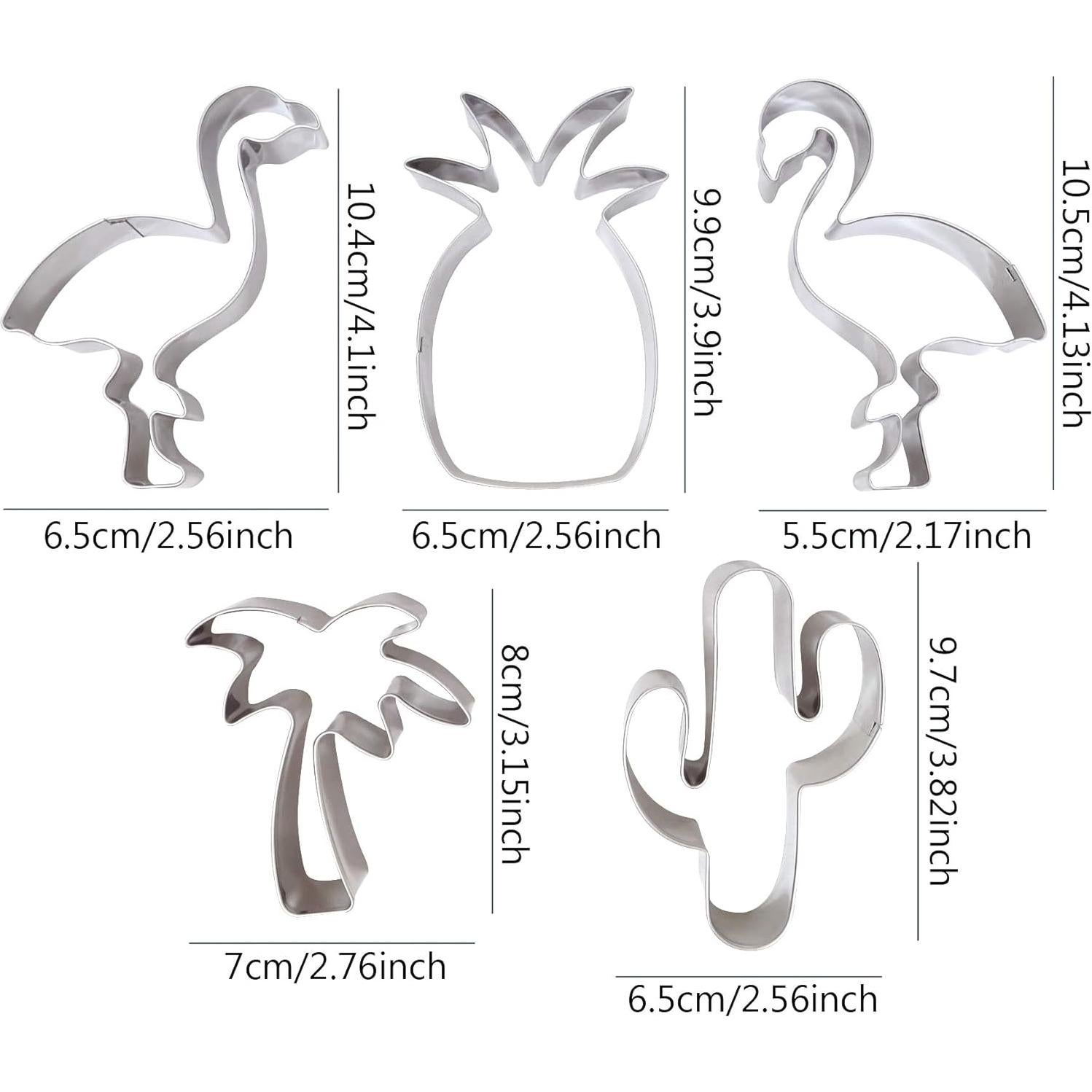 Conjunto de 5 cortadores de galletas Honbay tropicales