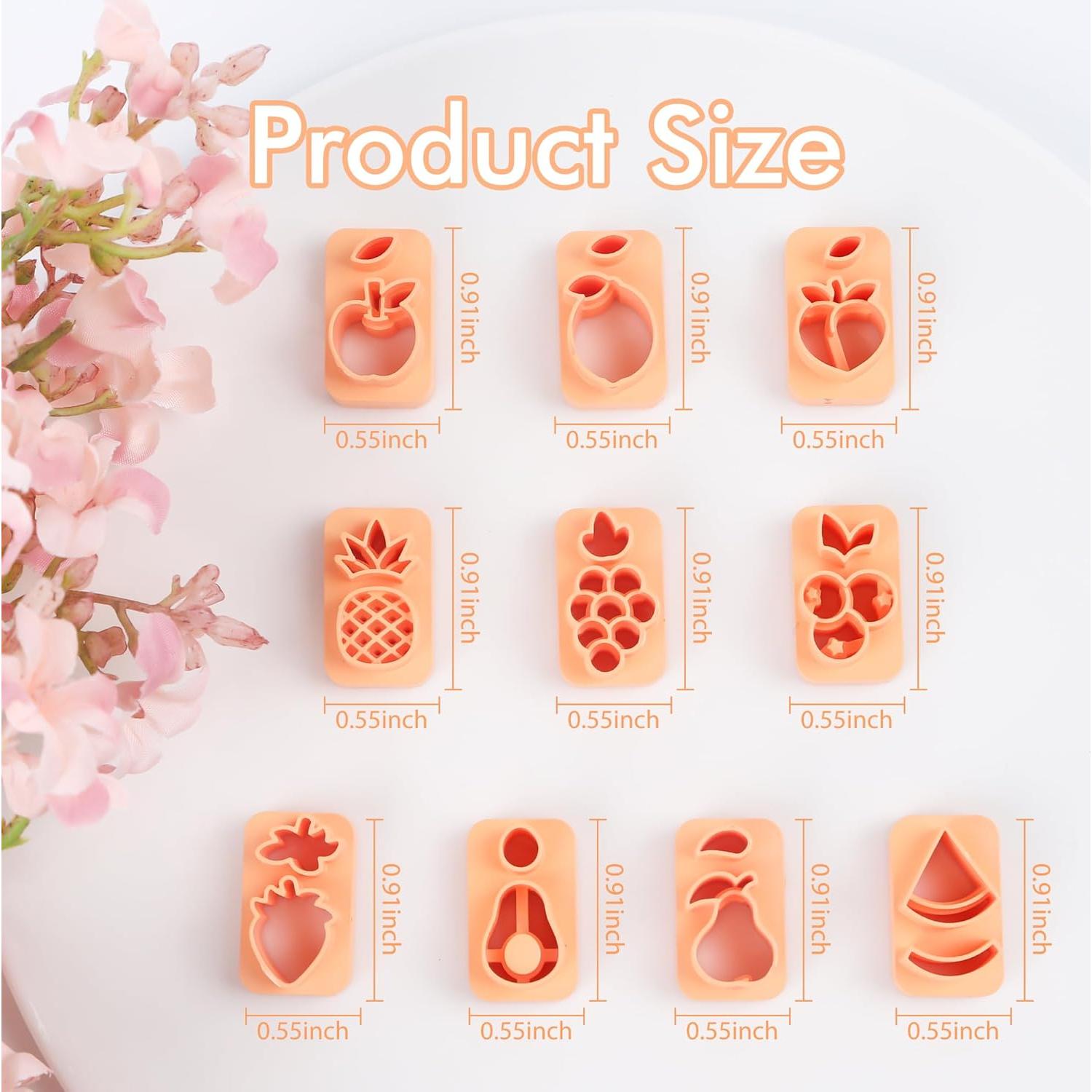 Cortadores de Arcilla Polimérica de Frutas Puocaon - 10 Pcs