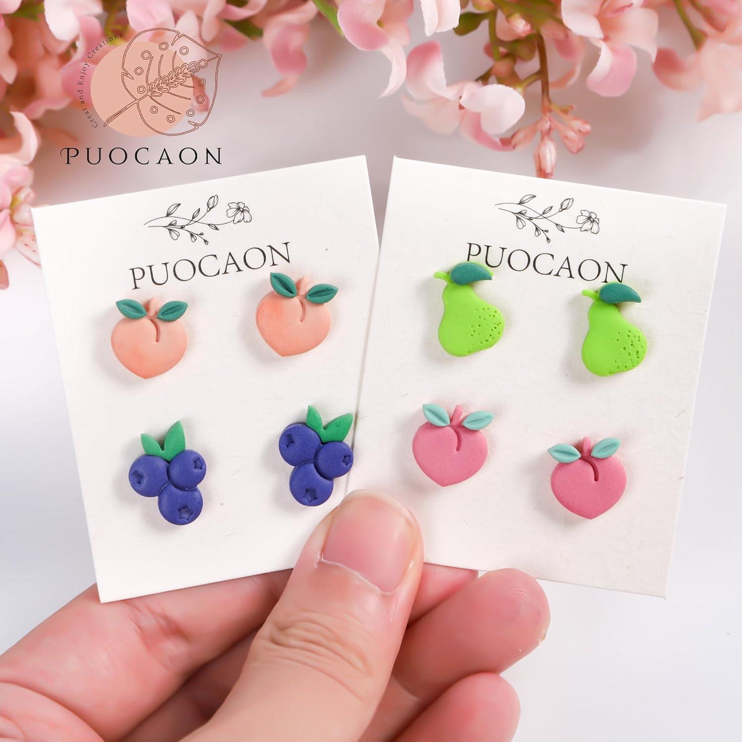 Cortadores de Arcilla Polimérica de Frutas Puocaon - 10 Pcs