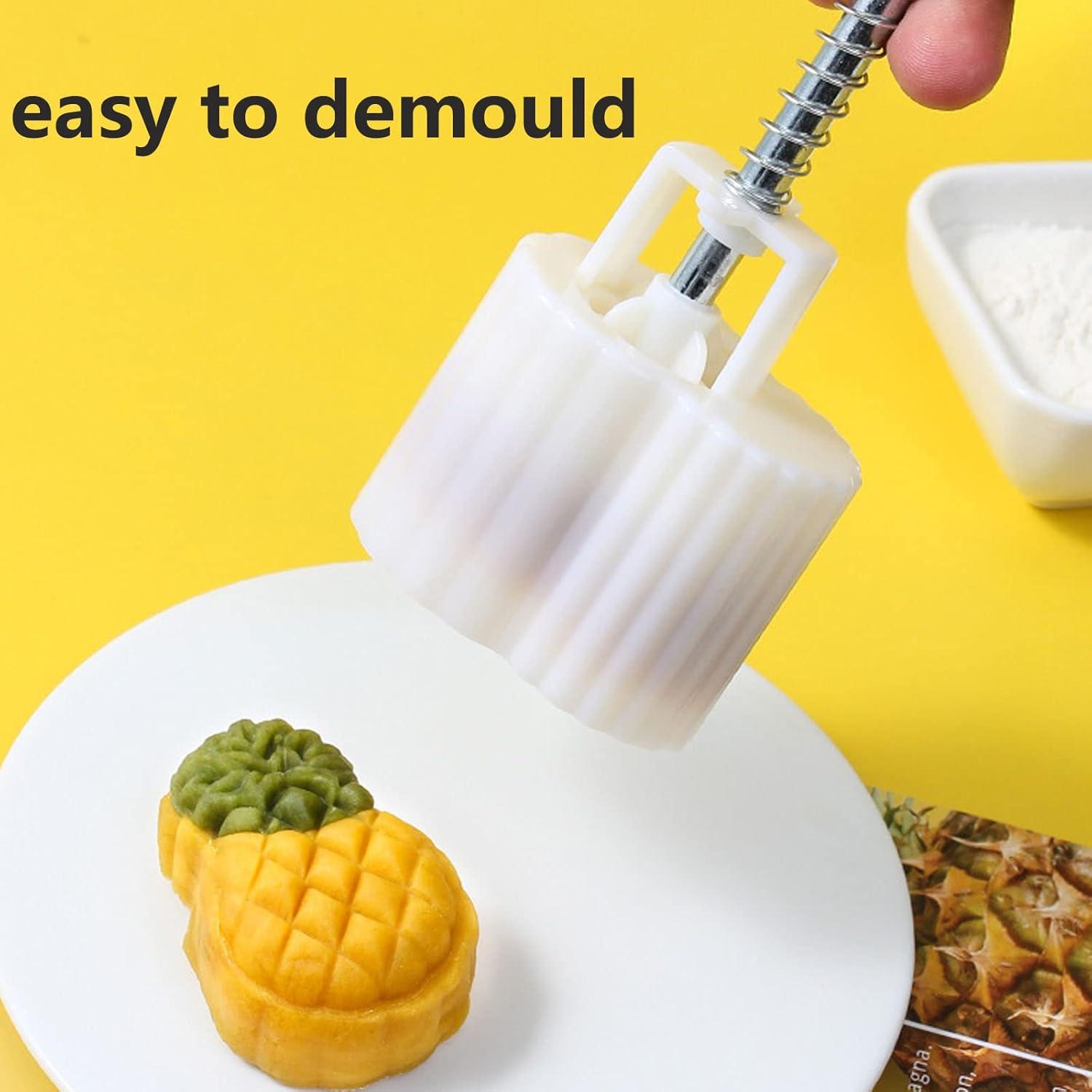 Set de 2 Moldes de Plástico Piña para Mooncake Aswewamt