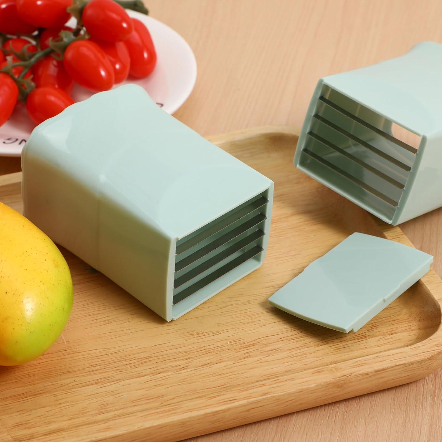 Cortador de Frutas Luxshiny Verde - Acero Inoxidable 2 Pcs