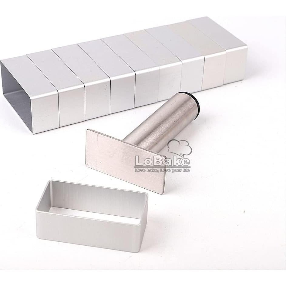 Molde rectangular de aluminio LoBake 21x3.3cm para galletas