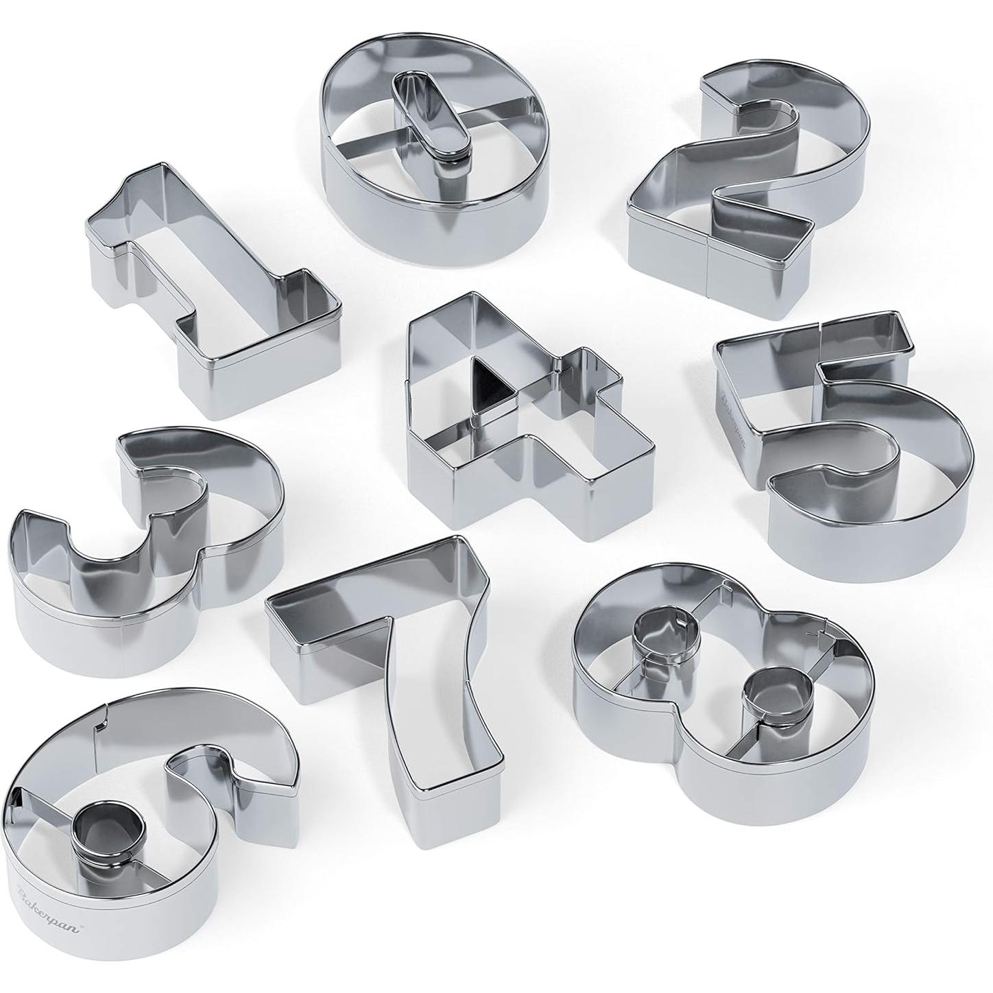 Cortadores de Galletas Bakerpan en Forma de Números 8.89 cm