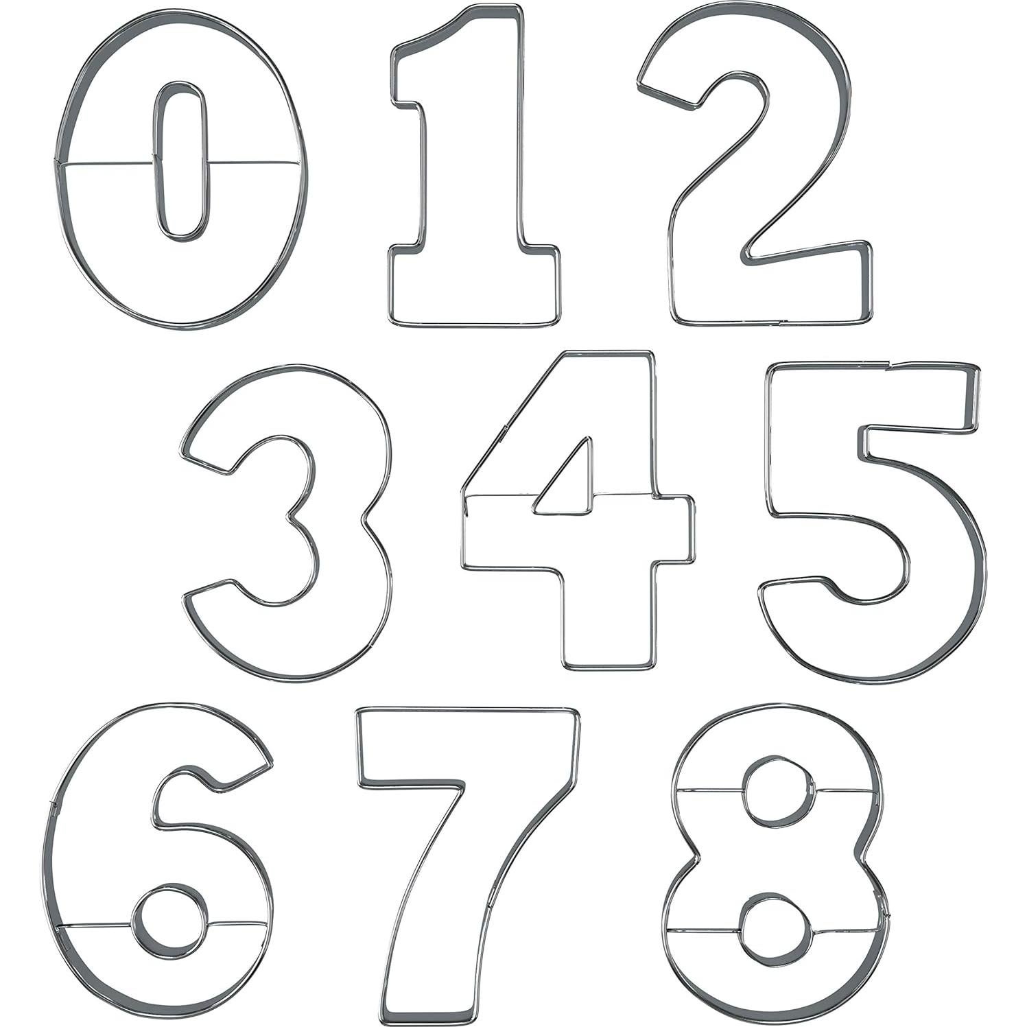 Cortadores de Galletas Bakerpan en Forma de Números 8.89 cm