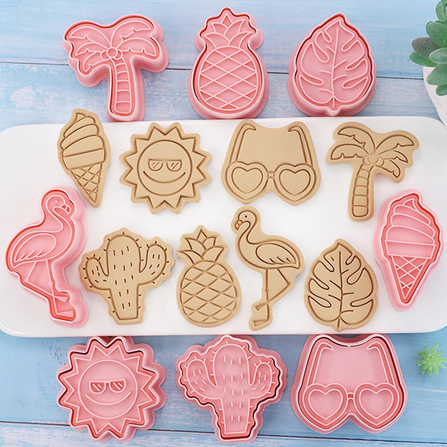 Juego de 8 Cortadores de Galletas de Playa GULELAYAR 3D