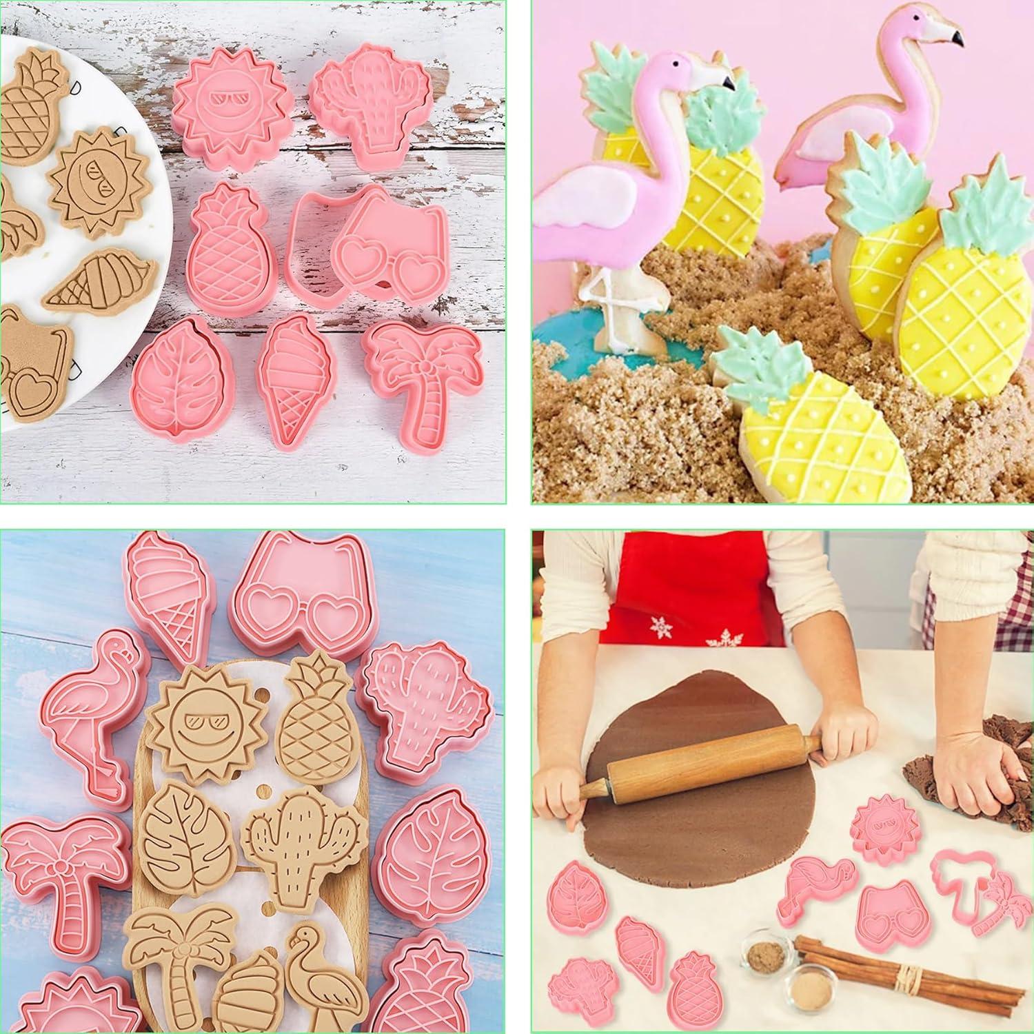 Juego de 8 Cortadores de Galletas de Playa GULELAYAR 3D