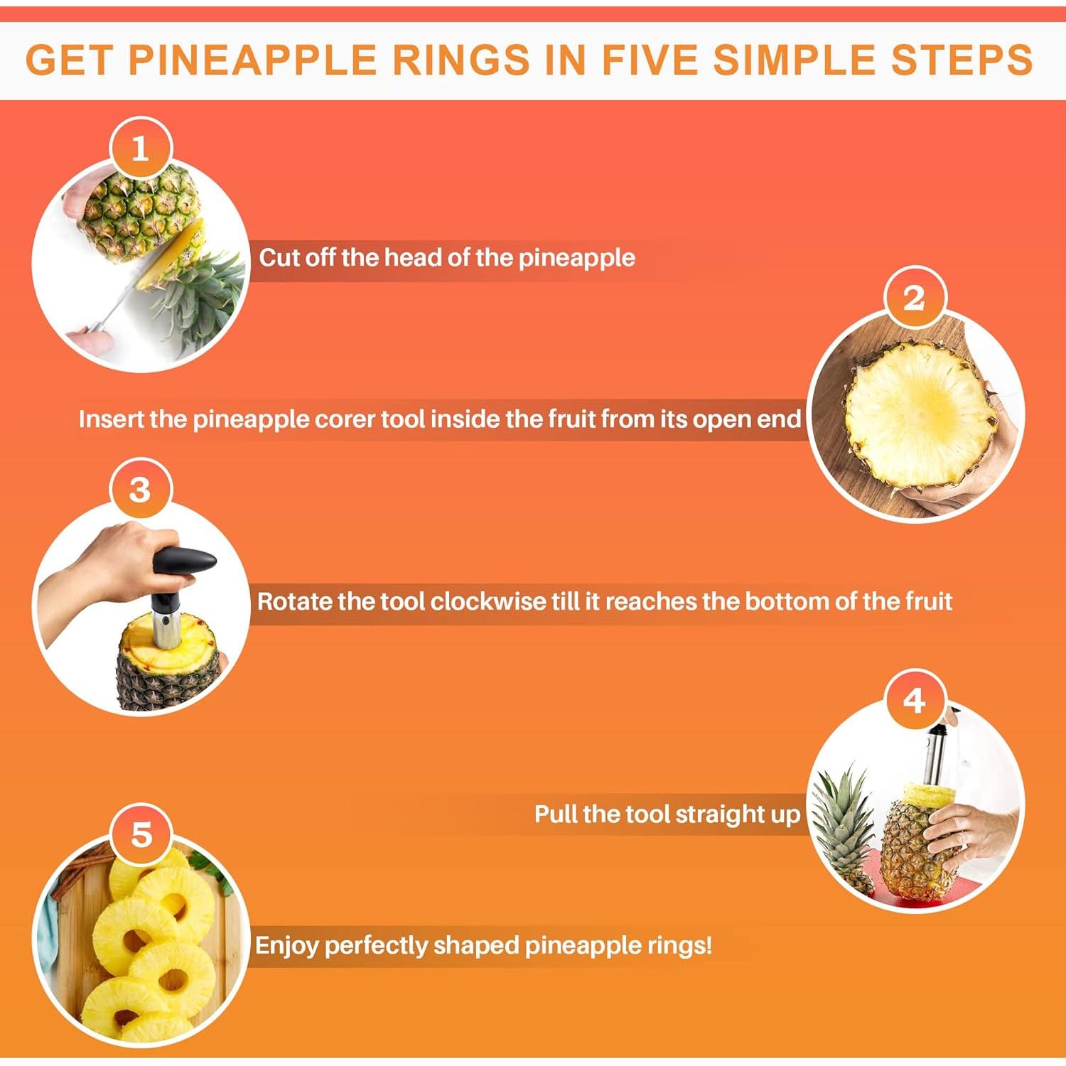 Cortador y Corador de Piña Cheer Collection Acero Inoxidable