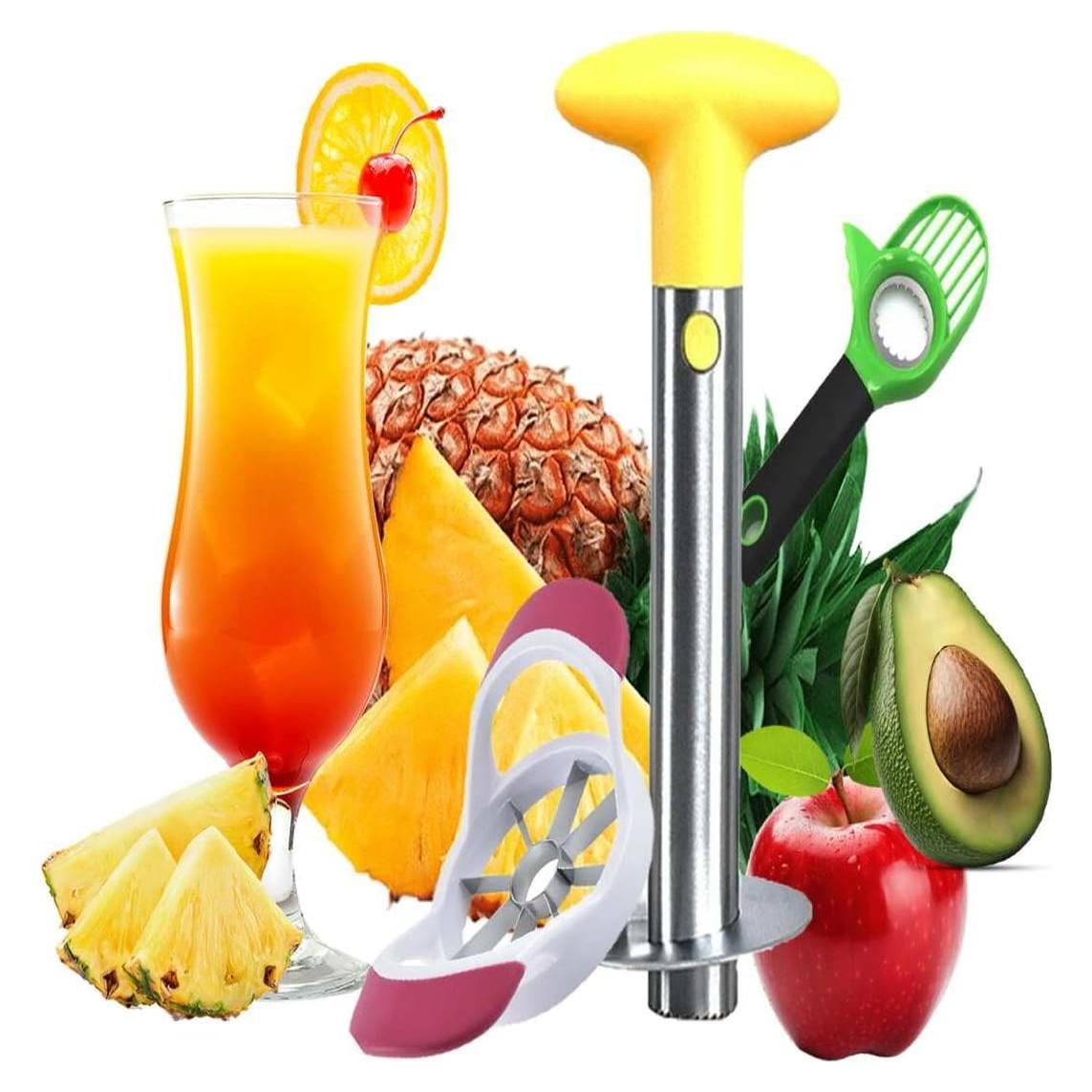 Juego de Cortadores de Frutas 3PCS Genérico - Acero Inoxidable