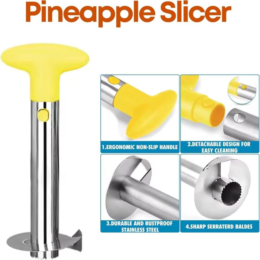 Juego de Cortadores de Frutas 3PCS Genérico - Acero Inoxidable