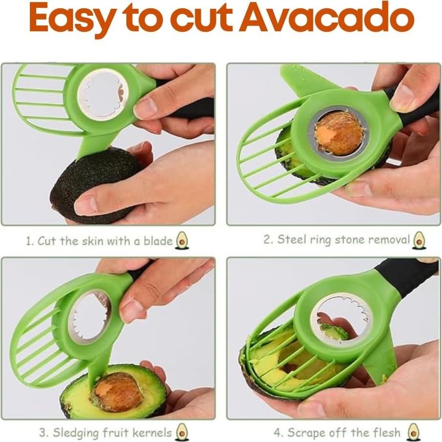 Juego de Cortadores de Frutas 3PCS Genérico - Acero Inoxidable