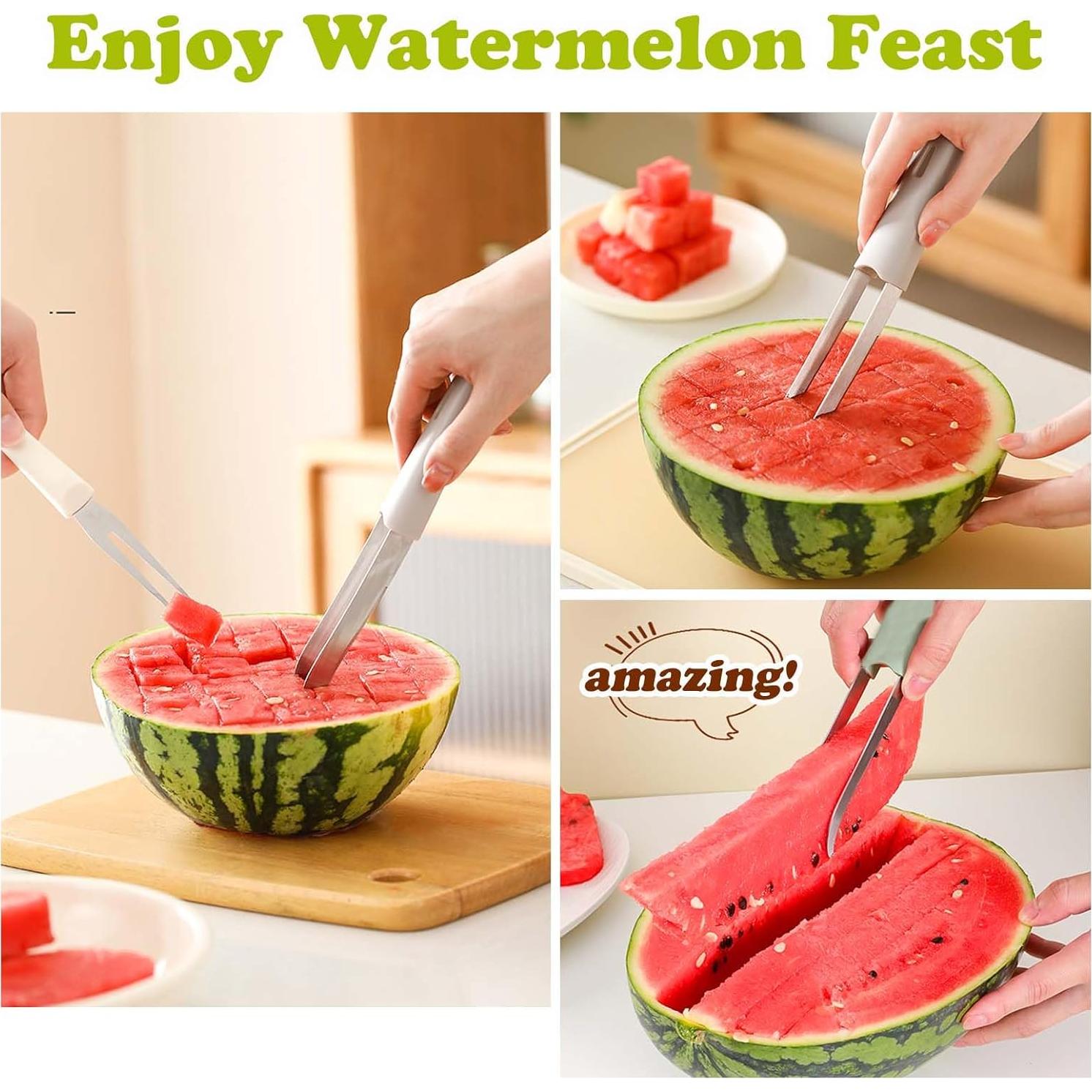 Cortador de Sandía JAYVAR 3 en 1 - Cuchara y Molde de Paleta