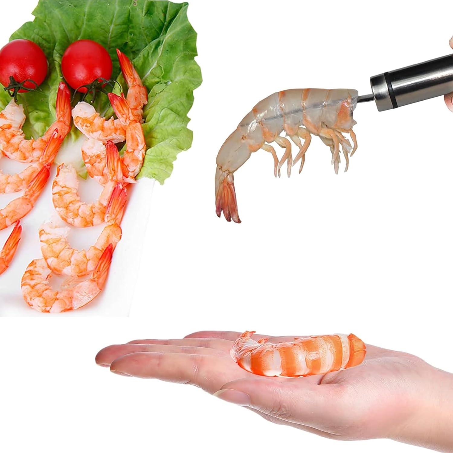 Herramienta desvenadora de camarones UpTuoLi, 2 piezas acero inoxidable