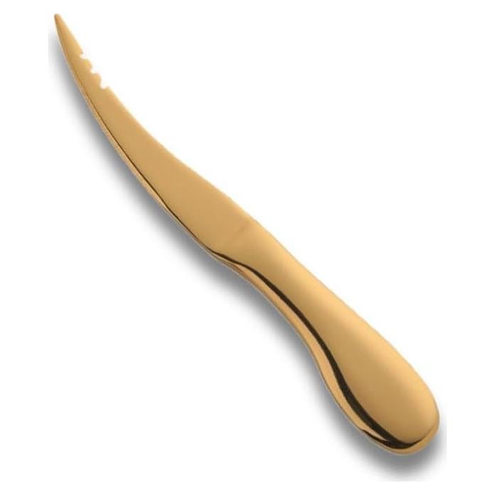 Pelador y Desvenador de Camarones Acero Inoxidable Oro 16.5cm