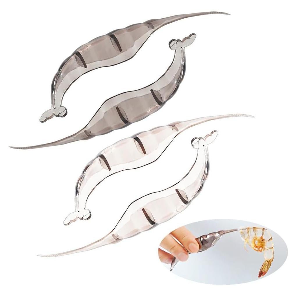 Paquete de 4 Peladores de Camarones NentMent - Plástico Seguro