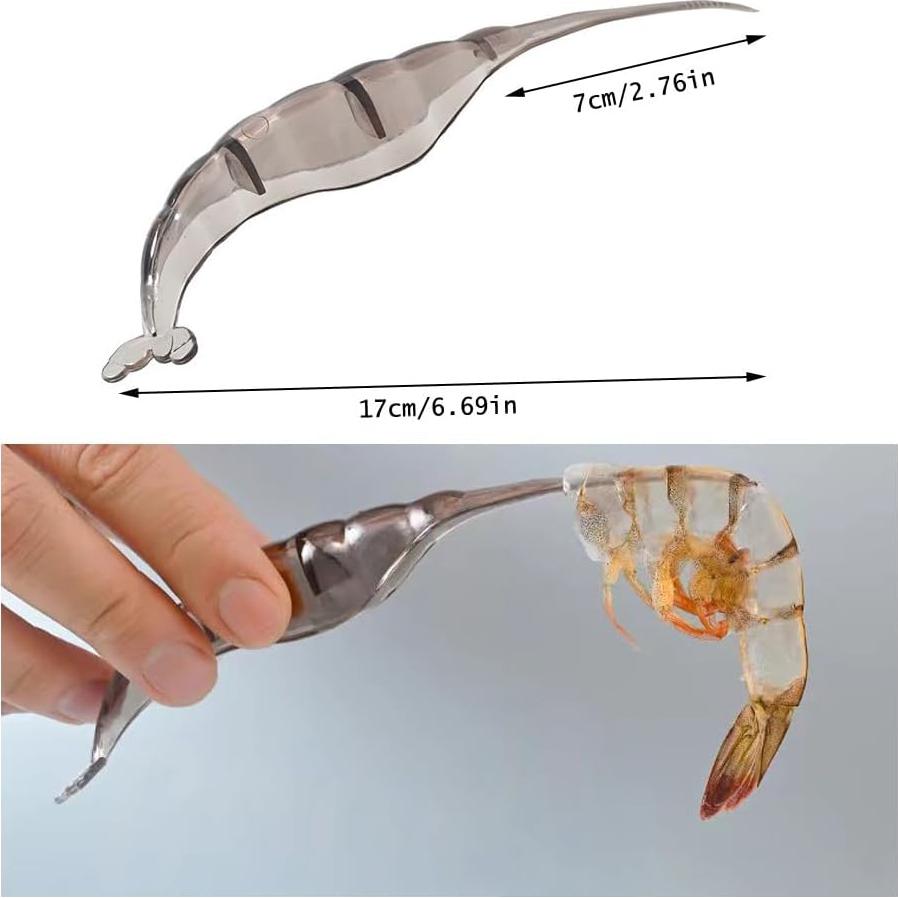 Paquete de 4 Peladores de Camarones NentMent - Plástico Seguro