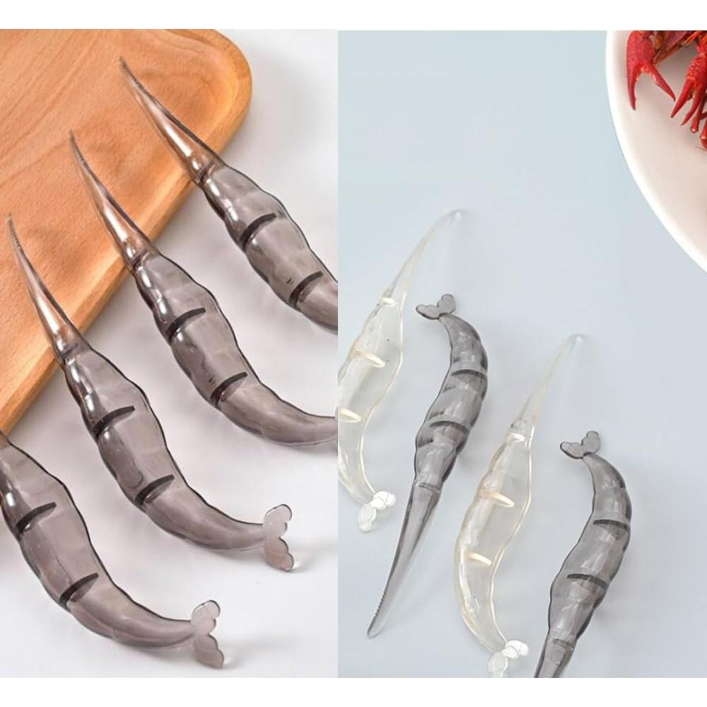 Paquete de 4 Peladores de Camarones NentMent - Plástico Seguro