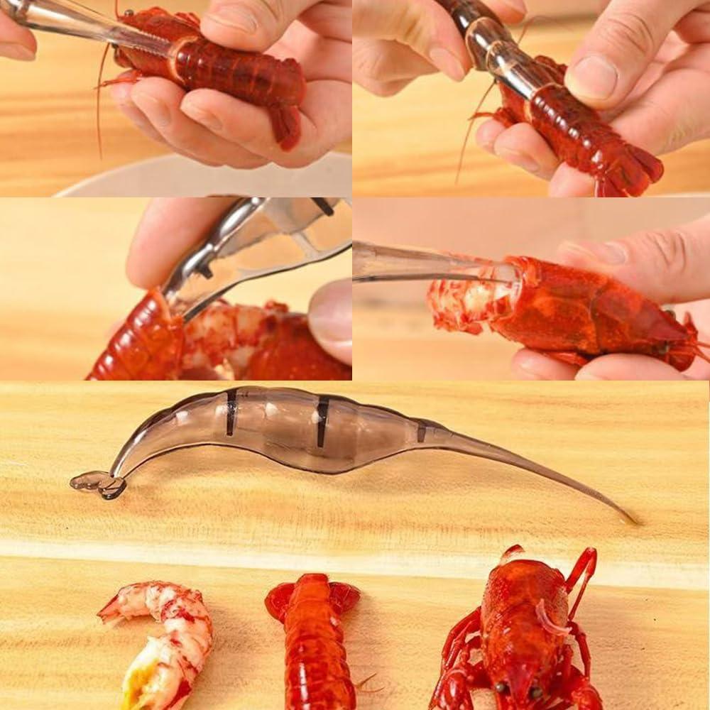 Paquete de 4 Peladores de Camarones NentMent - Plástico Seguro