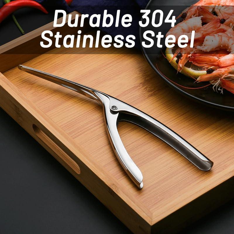 Paquete de 2 peladores de camarones Yopolaz de acero inoxidable