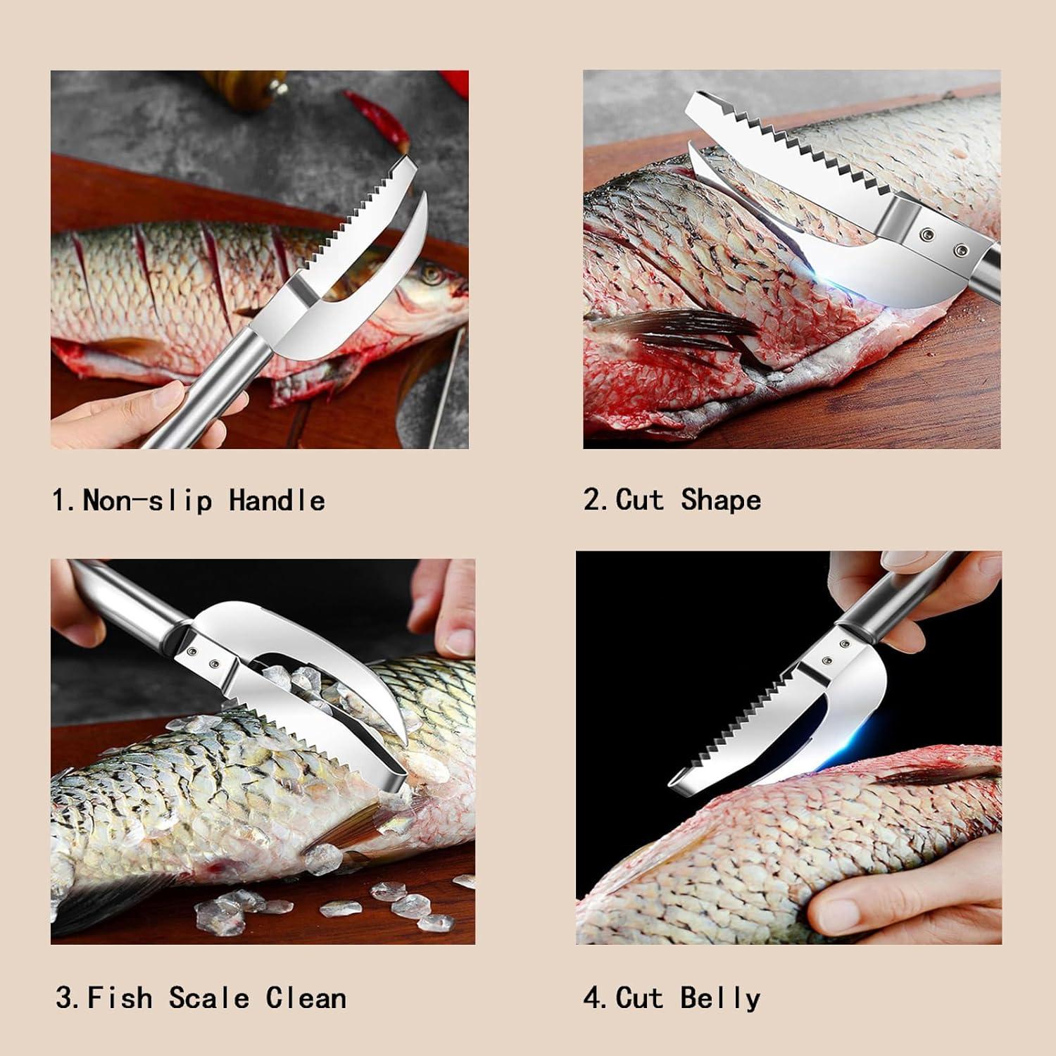 Juego de Herramientas de Acero Inoxidable Wjwumha para Camarones y Pescado