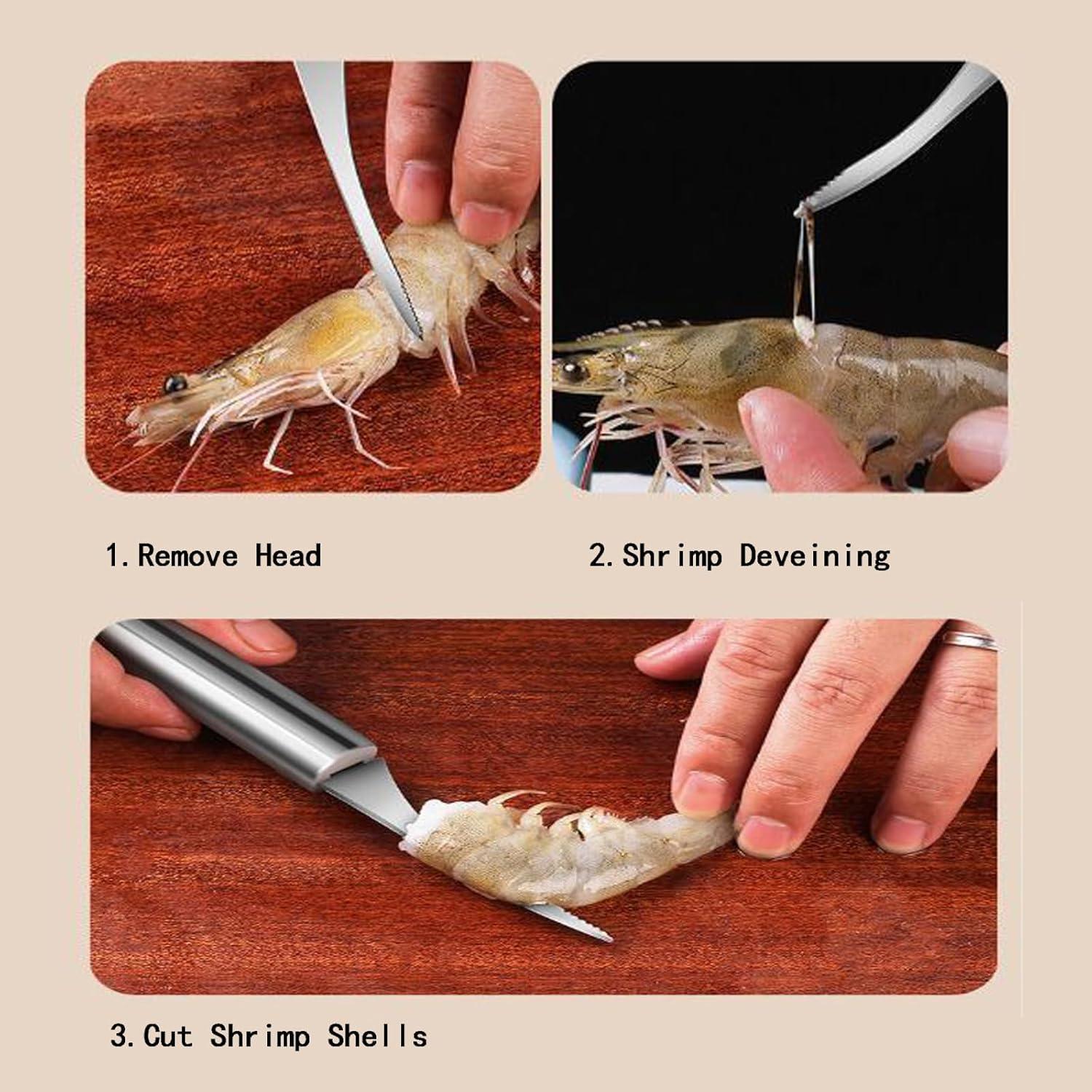 Juego de Herramientas de Acero Inoxidable Wjwumha para Camarones y Pescado