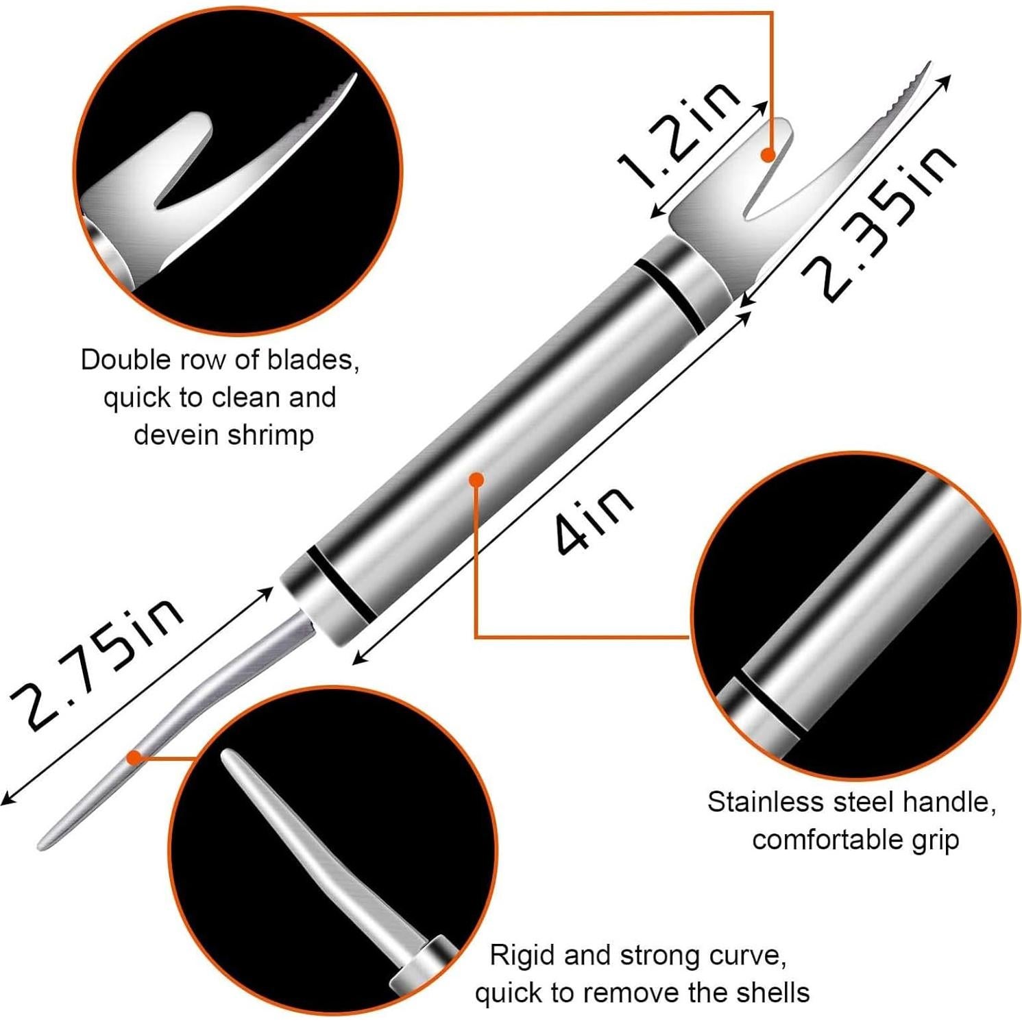 Pelador de Camarones Multifuncional CarClothes 2 Piezas