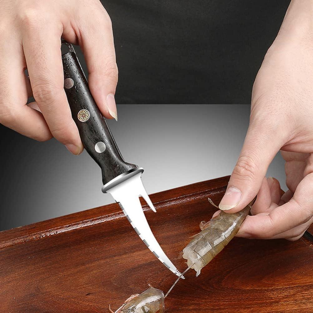 Hemoton Shrimp Deveiner Tool Stainless Steel Shrimp Peeler Shrimp Deveining Tool Shrimp Cleaner Peeler Shrimp Cutter Shrimp Knife Seafood Peeler for Shrimp Prawn Lobster