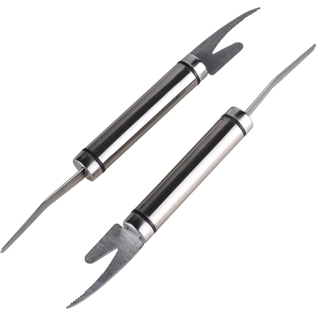 Cuchillo Multifuncional 5 en 1 para Camarones y Pescado - Acero Inoxidable