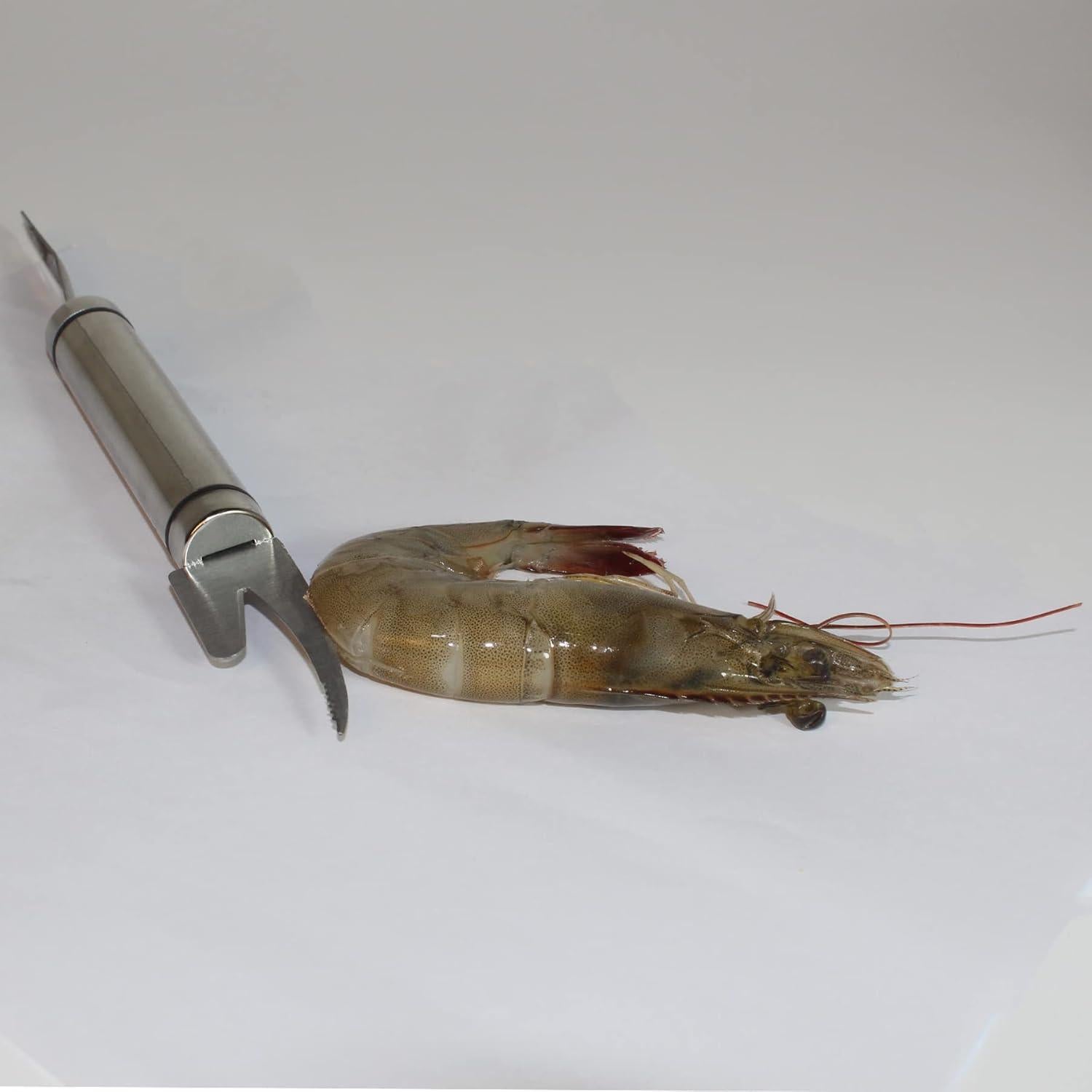 Cuchillo Multifuncional 5 en 1 para Camarones y Pescado - Acero Inoxidable