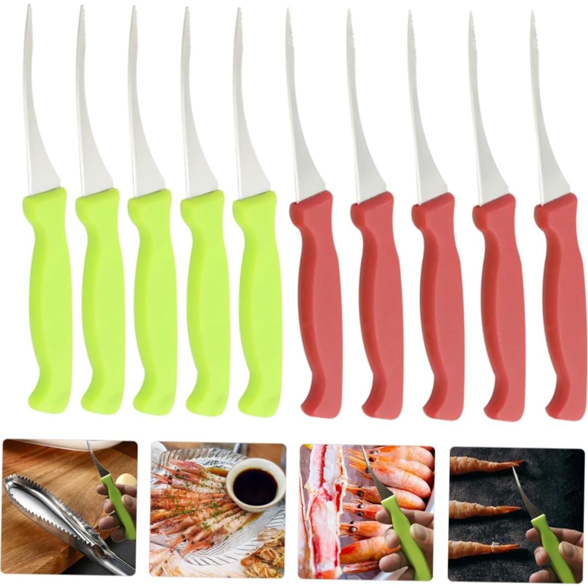 Set de 10 Peladores de Camarones OFFSCH - Herramienta Eficiente