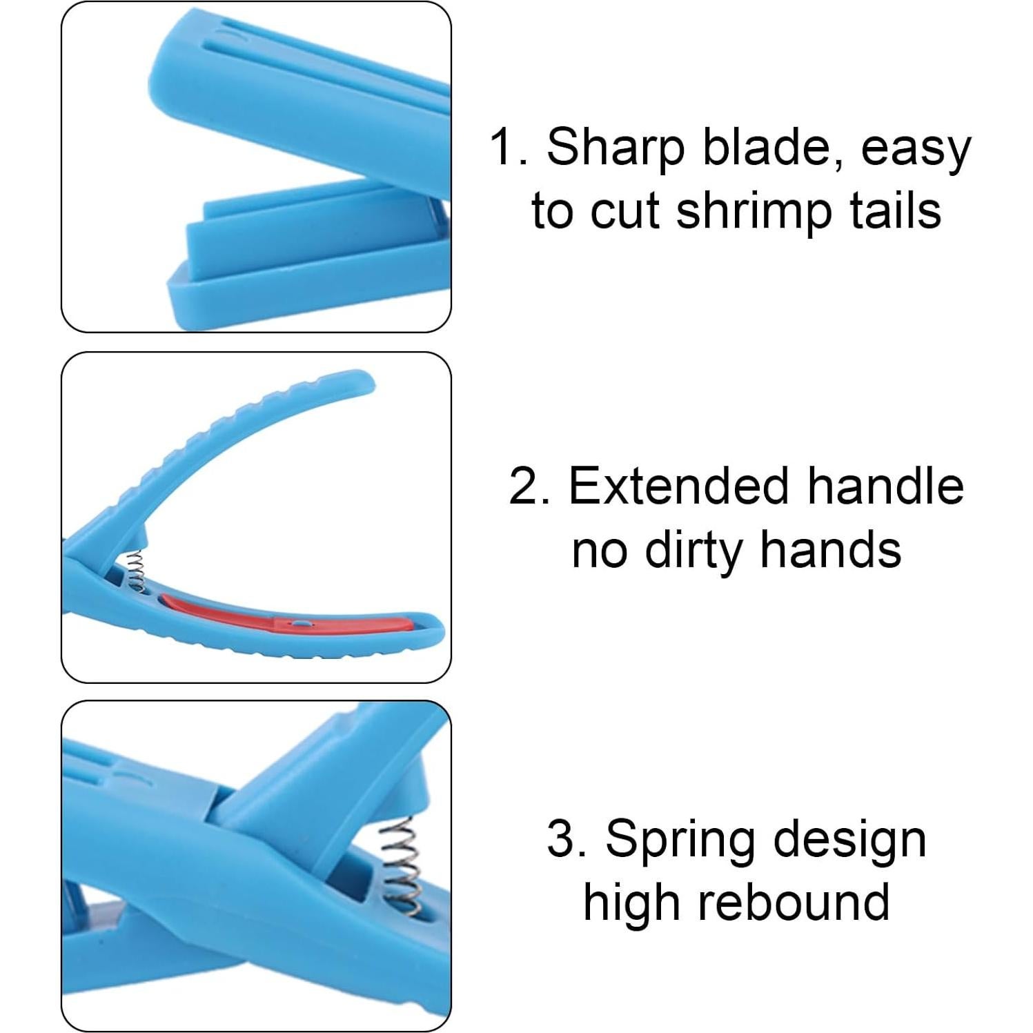 4 Piezas Peladores de Cangrejo de Río Lyreh - Rojo y Azul