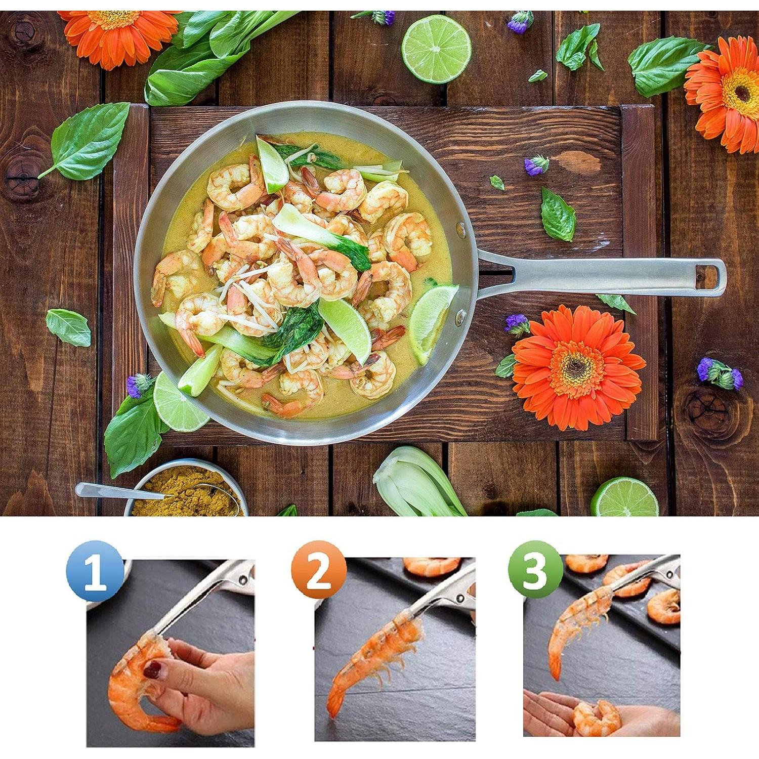 Pelador de Camarones Acero Inoxidable 304 Genérico 20.5cm