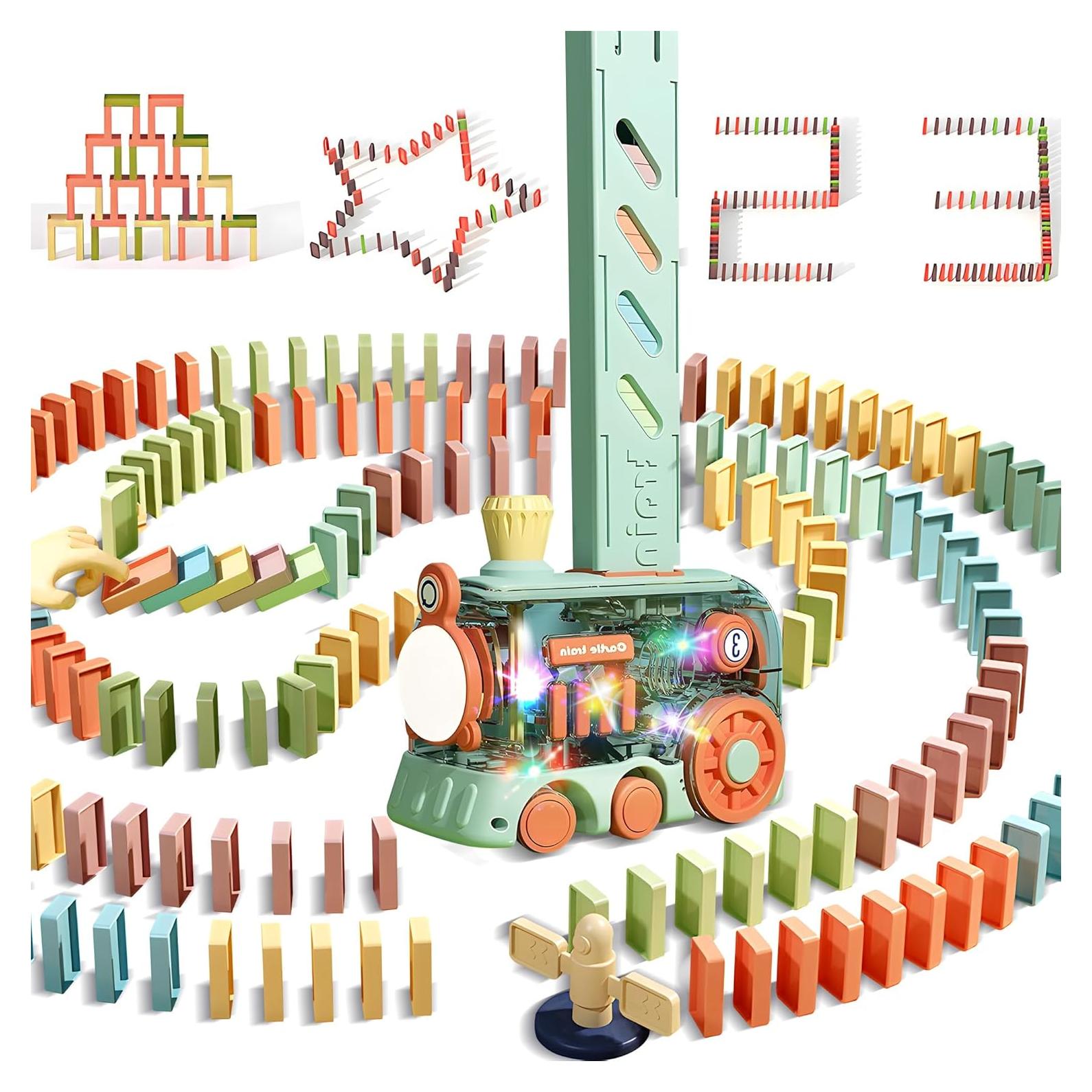 Tren de Dominó ROHSCE 80 PCS Juguete Educativo Creativo