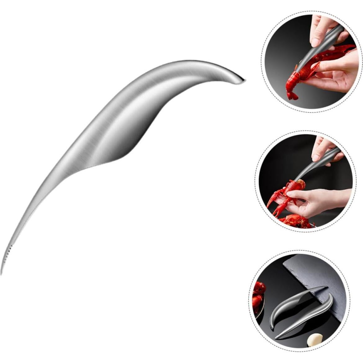 2 Piezas Pelador de Camarones Acero Inoxidable SOLUSTRE