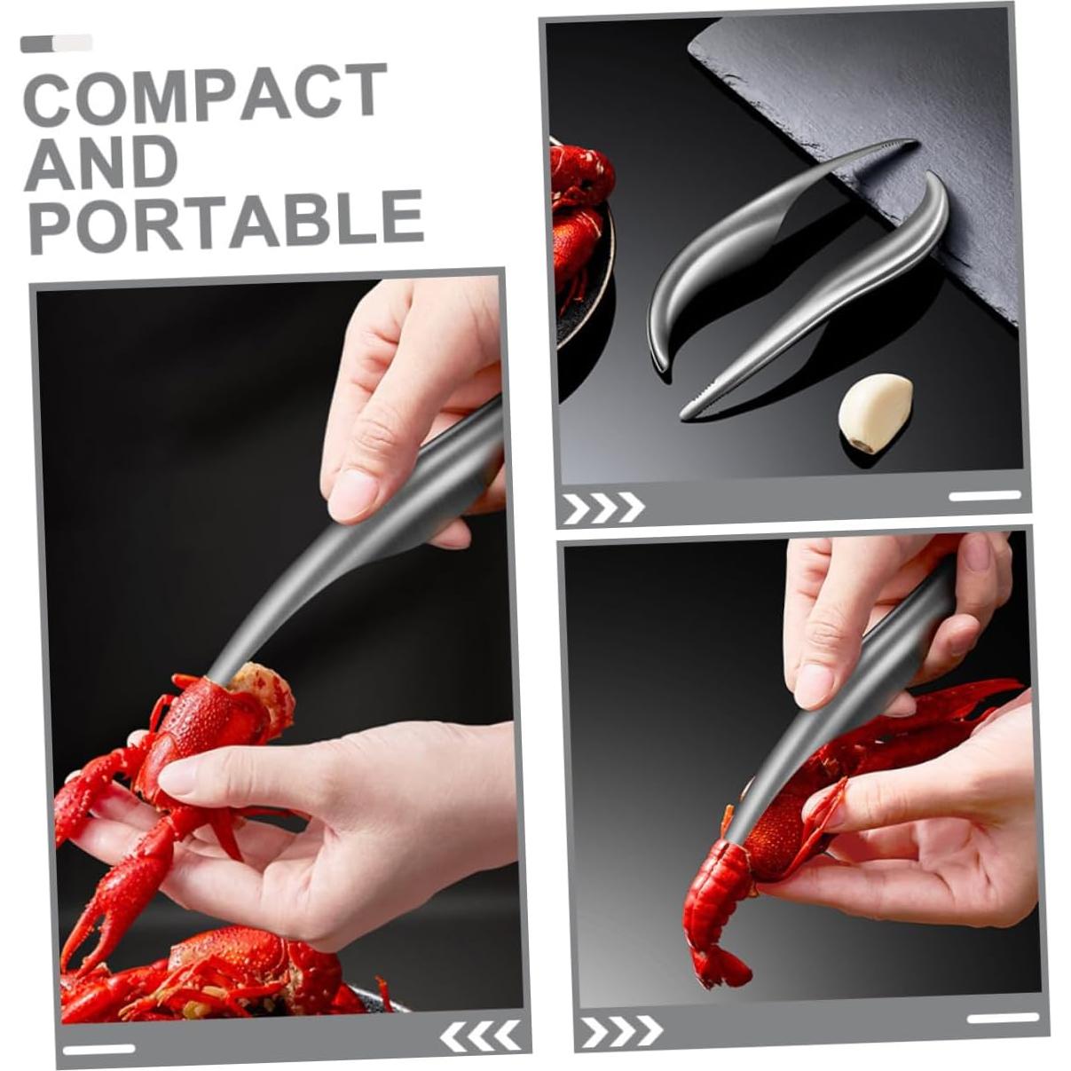 2 Piezas Desvenador de Camarones UTHCLO Acero Inoxidable