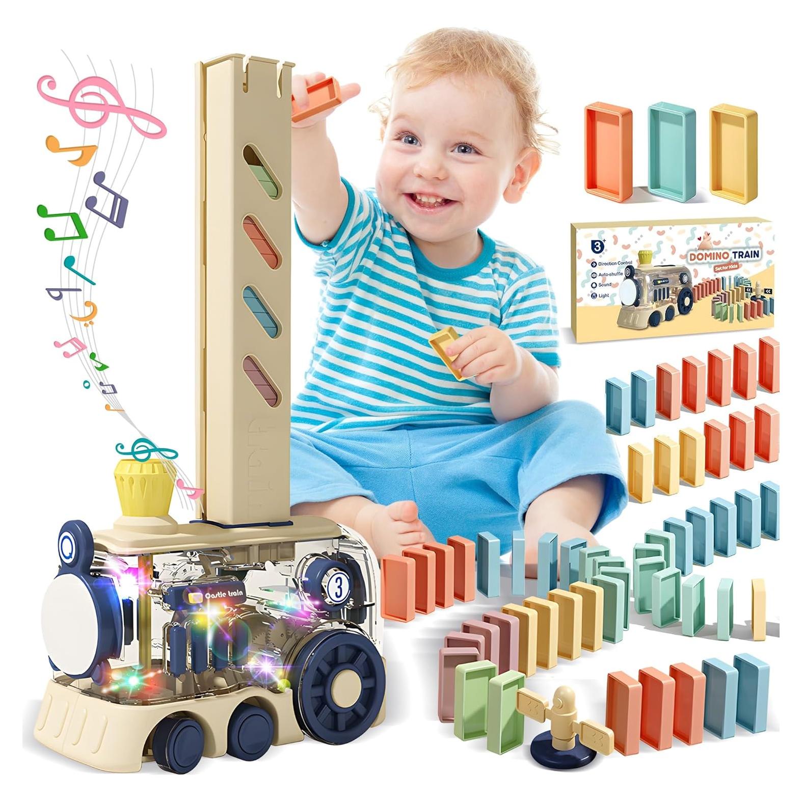 Juego de Dominó Tren Juguete ROHSCE 80 Piezas STEM 3+ Años