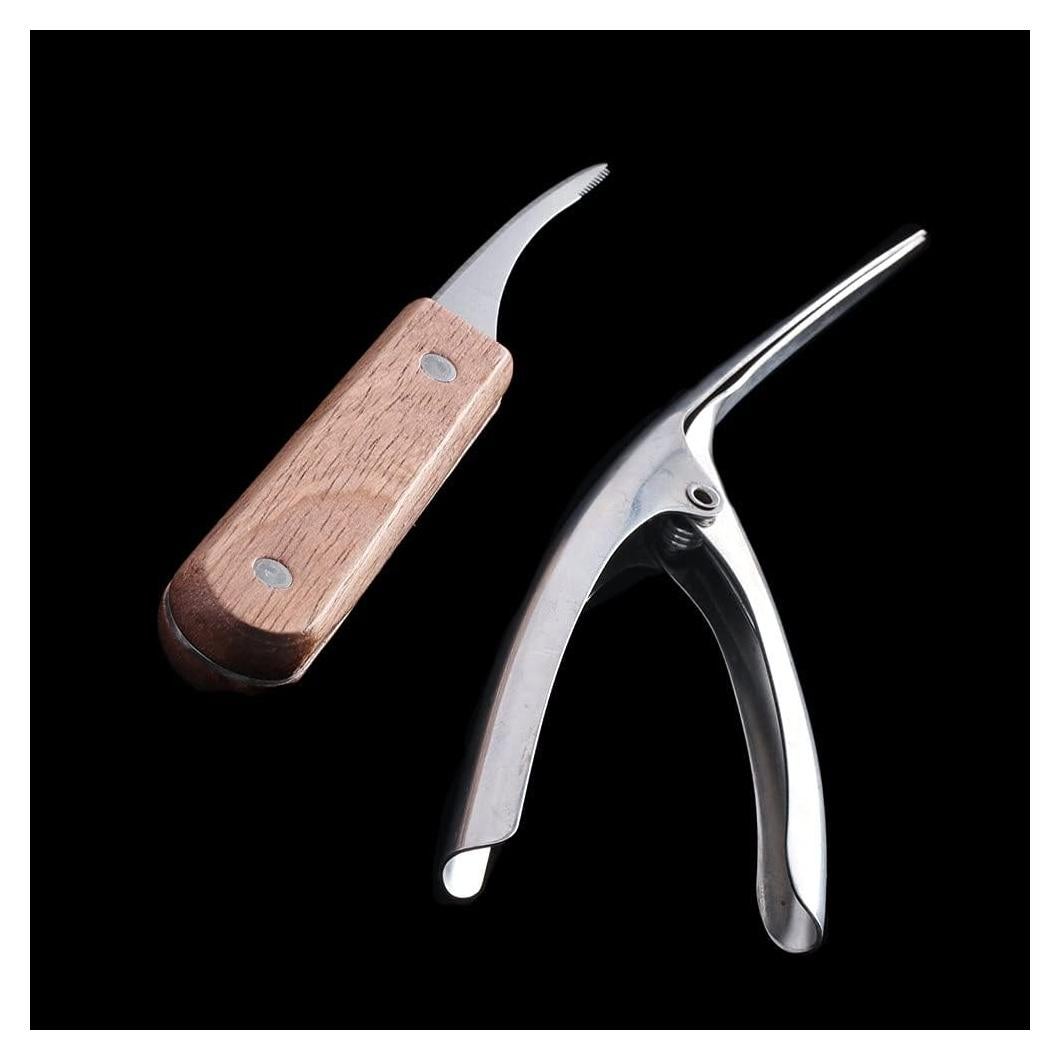 Herramienta desvenar camarones Leadigol + cuchillo acero inoxidable