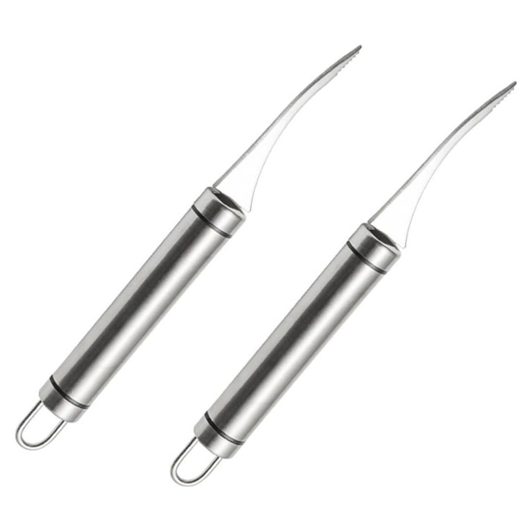 KICHOUSE 2 Piezas Limpiador de Camarones Acero Inoxidable