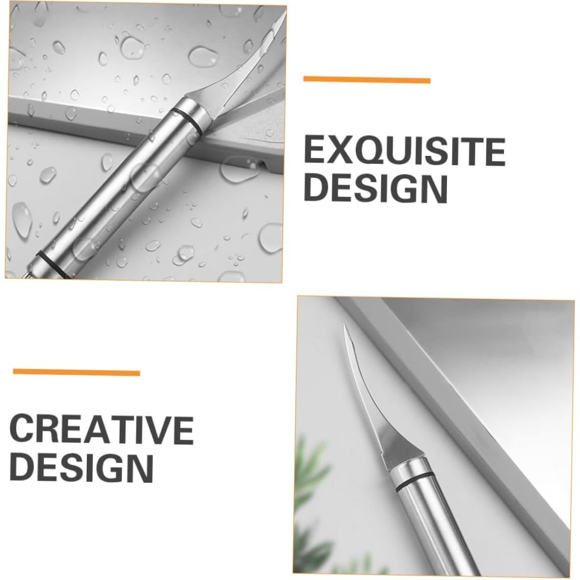 KICHOUSE 2 Piezas Limpiador de Camarones Acero Inoxidable