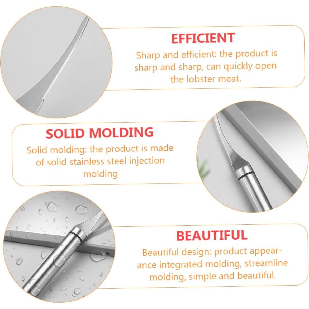 KICHOUSE 2 Piezas Limpiador de Camarones Acero Inoxidable