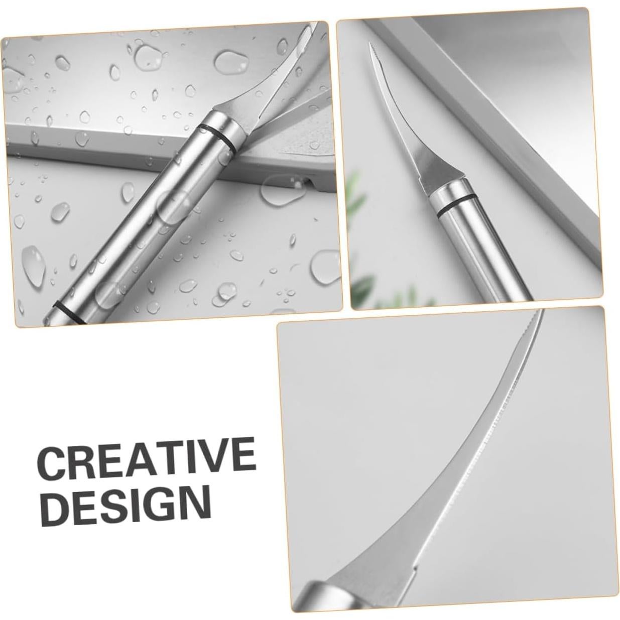 KICHOUSE 2 Piezas Limpiador de Camarones Acero Inoxidable