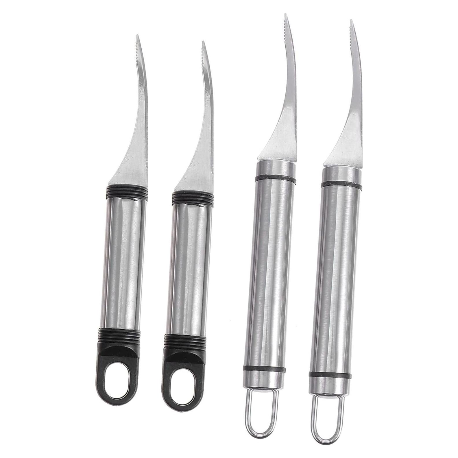 Juego de Herramientas para Limpiar Camarones Aboofan - 4 Piezas de Acero Inoxidable