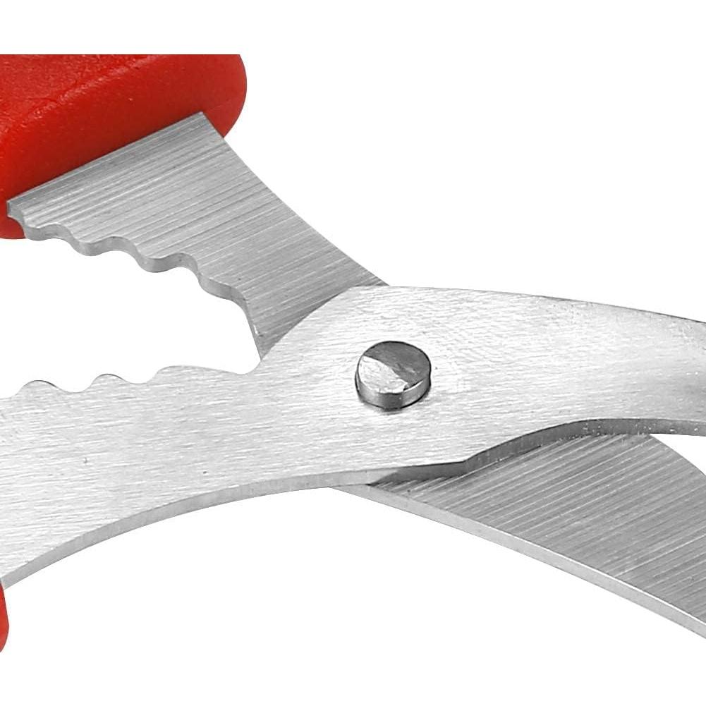 Tijeras de Mariscos Calary 4 Piezas Acero Inoxidable Rojo